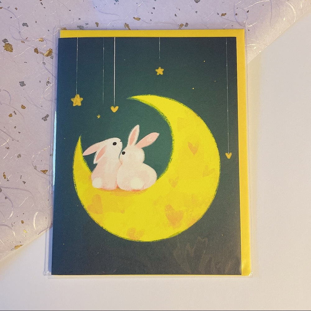 🧧SALE 3/$15 Love You to the Moon & Back Card Little Red House